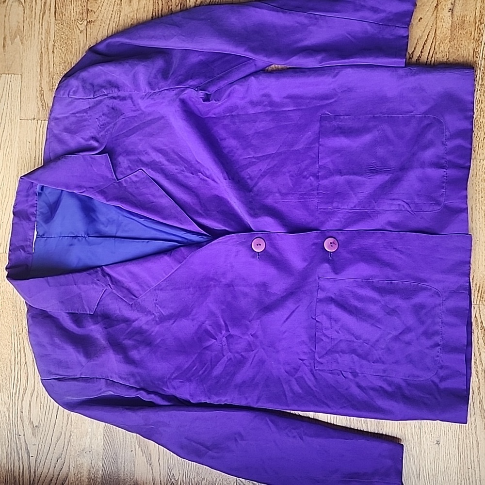 (XL) Solid Color Blazer Lightly Padded Shoulders LightBusiness Casual Flowy